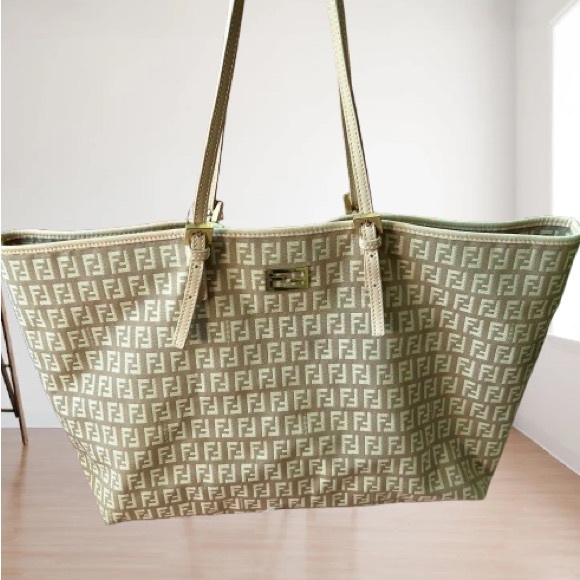 Fendi Handbags - Fendi Monogram Tan Tote